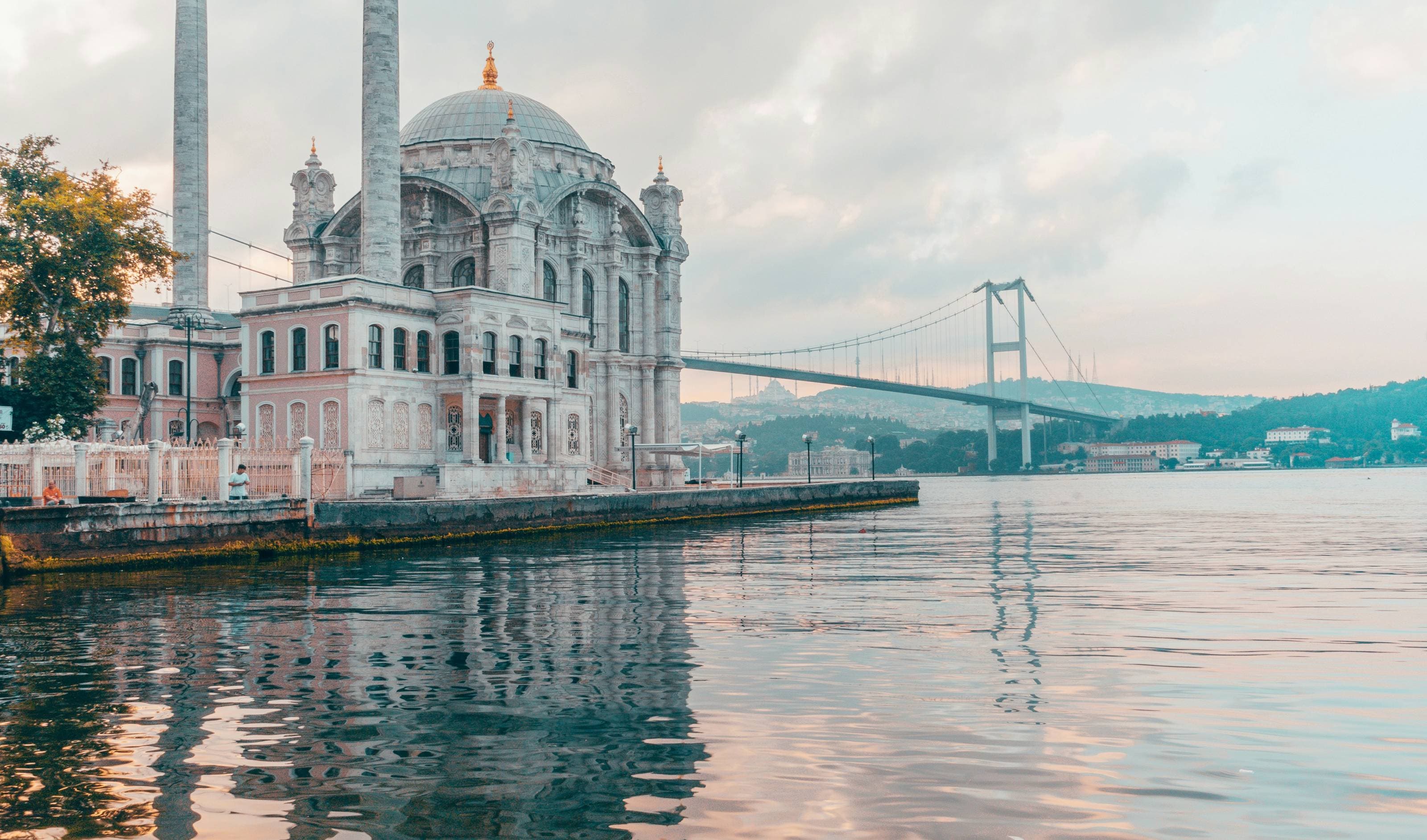 The Bosphorus at Ortakoy, along the shore from the clinic in Kurucesme